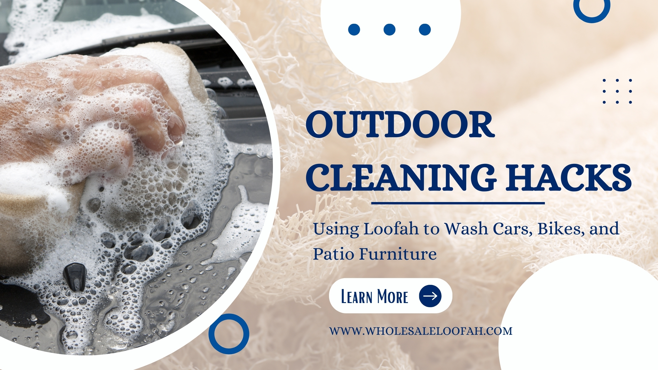 Using Loofah to Wash Cars Bikes and Patio Furniture | Wholesale Guide